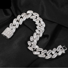 Ice Stone 14mm CZ Baguette Iced Bracelet