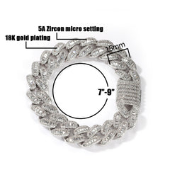 Ice Stone 14mm CZ Baguette Iced Bracelet