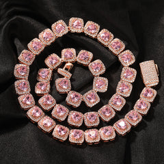 Ice Stone 9.5mm Heart Diamond Tennis Chain