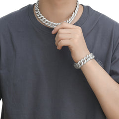 Ice Stone 12-18mm Gold Plated Miami Cuban Link Iced Out Chain