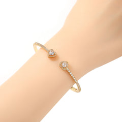 Ice Stone 2mm Heart Iced Out Bangle