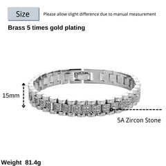 Ice Stone 10mm Watchband Style Cuban Set