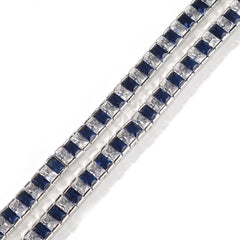 Ice Stone 8mm Square Diamond Tennis Bracelet