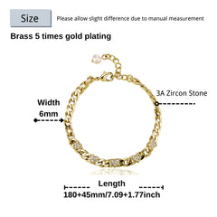 Ice Stone 6mm Heart Cuban Bracelet Iced Out