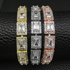 Ice Stone Square Diamond Multicolor Tennis Bracelet