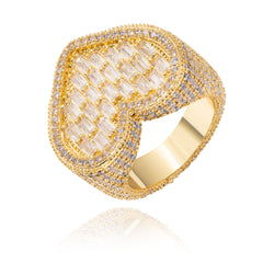 Ice Stone Baguette Diamond Custom Name Necklace