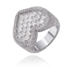 Ice Stone Baguette Diamond Custom Name Necklace