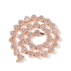 Ice Stone Baguette Diamond Custom Name Necklace