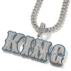 Ice Stone Big Size Punk Style Name Necklace