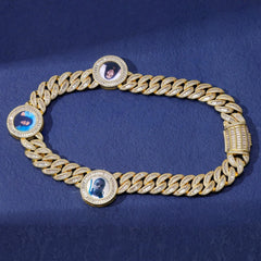 Ice Stone Iced Out Custom Photo Cuban Necklace