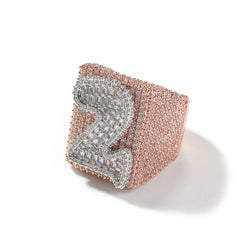 Ice Stone Two-Tone Custom Diamond Rings Men