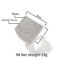 Ice Stone Two-Tone Custom Diamond Rings Men