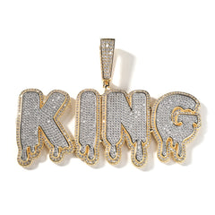 Ice Stone Personalized Water Drop Initial Necklace