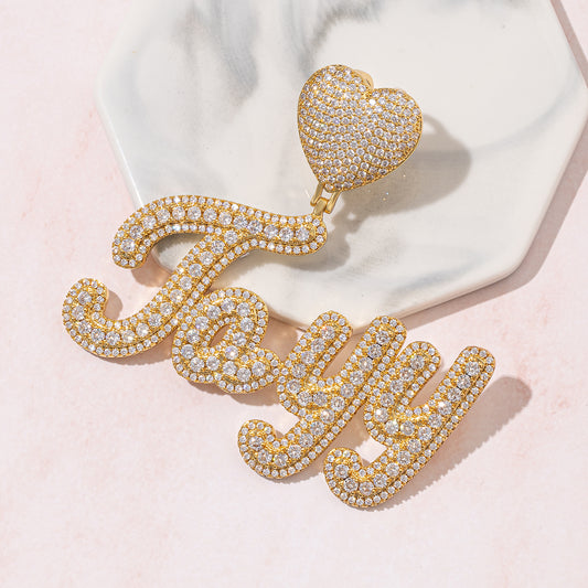 Ice Stone Iced Out Hip Hop Custom Name Necklace