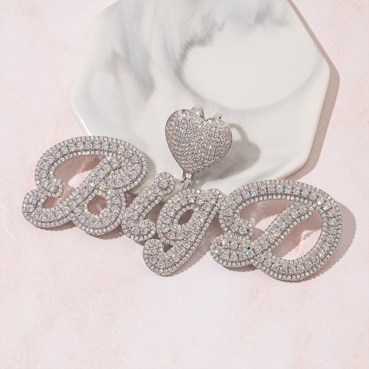 Ice Stone Iced Out Hip Hop Custom Name Necklace