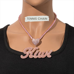 Ice Stone Iced Out Hip Hop Custom Name Necklace