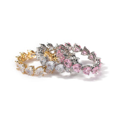 Ice Stone Luxury Heart Iced Out Jewelry Set