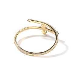 Ice Stone Iced Out Sword Ring Bangle Set