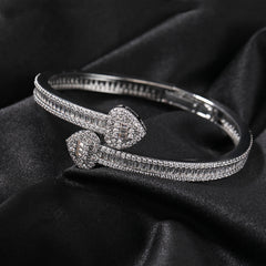 Ice Stone Iced Out Baguette Diamond Heart Bracelet
