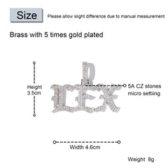 Ice Stone Vintage Greek Letter Two Rows CZ Necklace