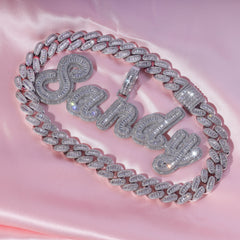 Ice Stone Luxury Double Layer Cursive Diamond Necklace