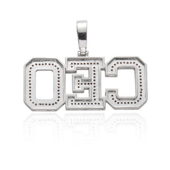 Ice Stone Iced Out Colorful CZ Letters Pendant