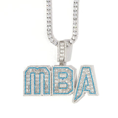 Ice Stone Custom Diamond Letter Pendant Necklace Bling