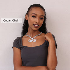 Ice Stone Iced Out Custom Heart Name Pendant Necklace