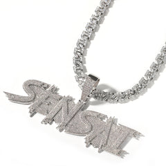 Ice Stone Full Iced Out 5A CZ Custom Necklace