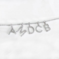 Ice Stone Iced Out A-Z Letter Pendant Necklace        4.1-mini