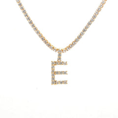 Ice Stone Iced Out A-Z Letter Pendant Necklace        4.1-mini