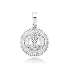 Ice Stone 18K Gold Horoscope Zodiac Pendant Necklace