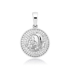 Ice Stone 18K Gold Horoscope Zodiac Pendant Necklace