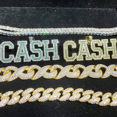 Ice Stone Personalized Night Light Font Necklace