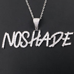 Ice Stone Hip Hop Iced Out Custom Cursive Necklace
