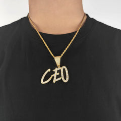Ice Stone Hip Hop Iced Out Custom Cursive Necklace