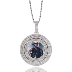 Ice Stone Personalized Custom Photo Pendant Necklace