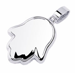 Ice Stone Rose Gold CZ Fatima Hamsa Pendant Necklace