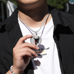 Ice Stone AAA Zircon Iced Out Cobra Snake Pendant Necklace