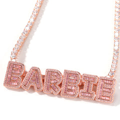 Ice Stone Miami Baguette Custom Letter Tennis Chain
