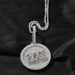 Ice Stone Round CZ Iced Out Custom Name Necklace