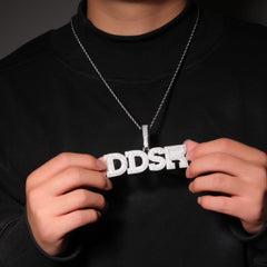 Ice Stone Big Iced Out Name Pendant Necklace