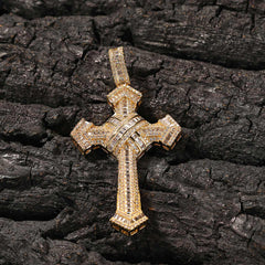 Ice Stone White Gold Plated Iced Cross