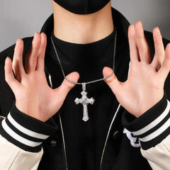 Ice Stone White Gold Plated Iced Cross