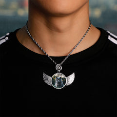 Ice Stone Personalized Photo Memory Pendant Necklace