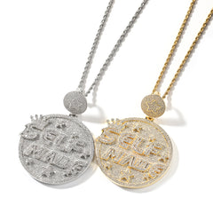 Ice Stone Fashion Letter SELFMADE Iced Out Pendant Necklace