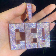 Ice Stone Custom Hip Hop Iced Out Name Pendant Necklace