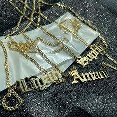 Ice Stone High Quality 14K Gold Plated Custom Name Necklace