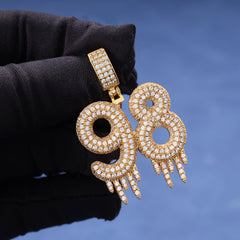 Ice Stone Iced Out Icicle Letter Custom Name Pendant Necklace