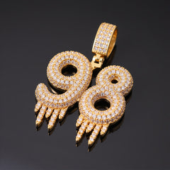 Ice Stone Iced Out Icicle Letter Custom Name Pendant Necklace